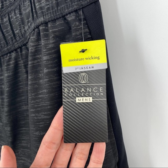 Balance Collection Men's Glitch Noise Emboss Athletic Shorts - Picture 6 of 10